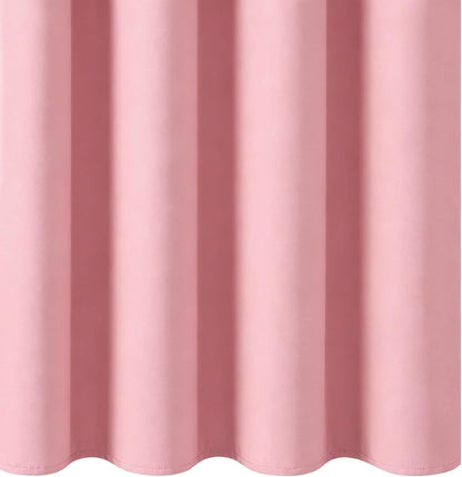 Baby Pink Blackout Curtains/42 X 63 Inch/Set of Two Panels Grommet Bedroom Curtains