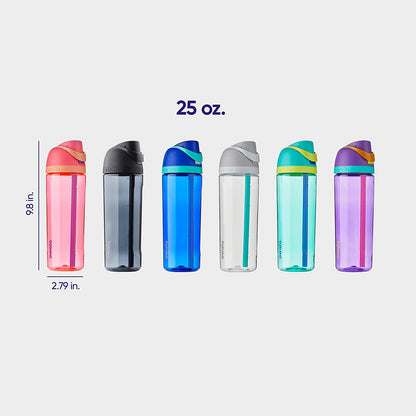 Owala Freesip Clear Tritan Plastic Water Bottle with Straw, Bpa-Free Sports Water Bottle, Great for Travel, 25 Oz, Shy Marshmallow